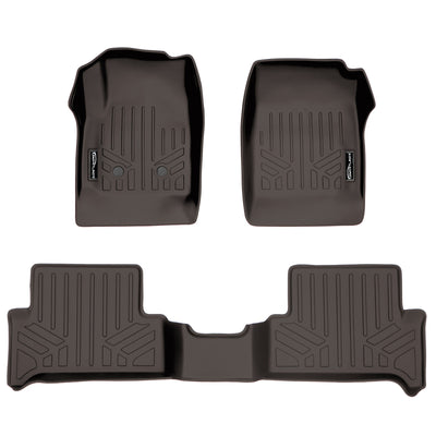 Floor Mats 2 Row Liner Set Cocoa <br> 15-22 Chevrolet Colorado GMC Canyon Extended Cab
