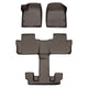 Floor Mats 3 Row Liner Set Cocoa <br> 20 Cadillac XT6 with Bucket Seats