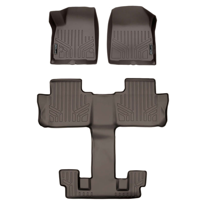 Floor Mats 3 Row Liner Set Cocoa <br> 20 Cadillac XT6 with Bucket Seats