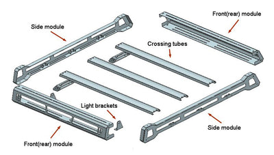 Traveler Roof Rack <br>87-17 Jeep Wrangler