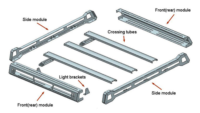 Traveler Roof Rack <br>87-17 Jeep Wrangler