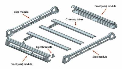 Traveler Roof Rack <br>18-24 Jeep Wrangler