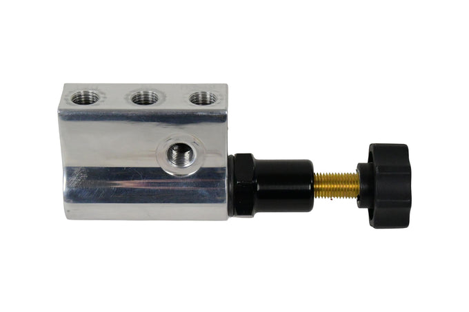 Remaster Adj.Proportioning Valve, Polished, Right Port<br>ReMaster Master Cylinder Mount