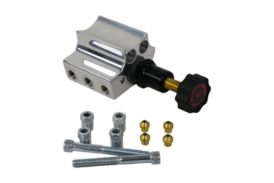 Remaster Adj.Proportioning Valve, Polished, Right Port<br>ReMaster Master Cylinder Mount