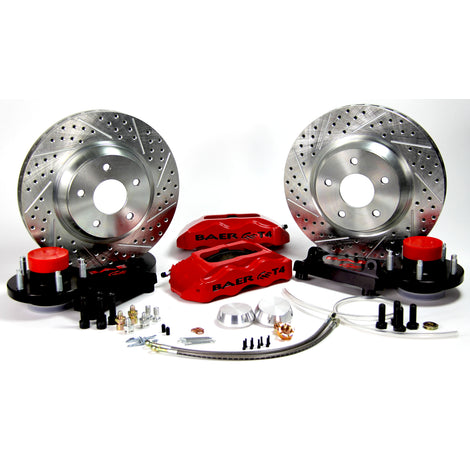 13in. Track4 Front Brake Kit, Red, SDZ, Std. Studs<br>76-80 Dodge Aspen, 73-74 Challenger, Dart