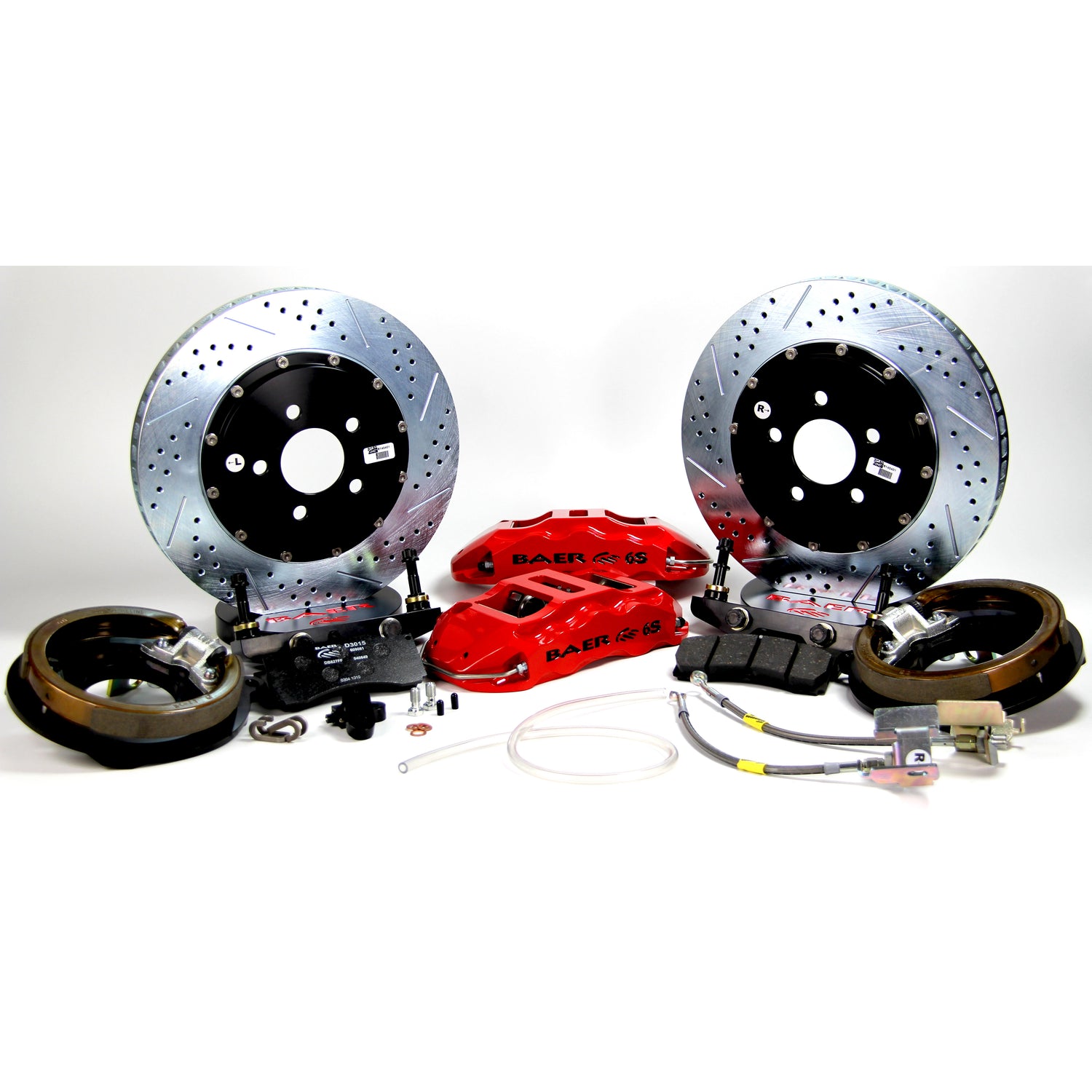 14in. Extreme+ Rear Brake Kit, Black, SDZ<br>Dana 60, Mopar 8-3/4 Car Housing Ends