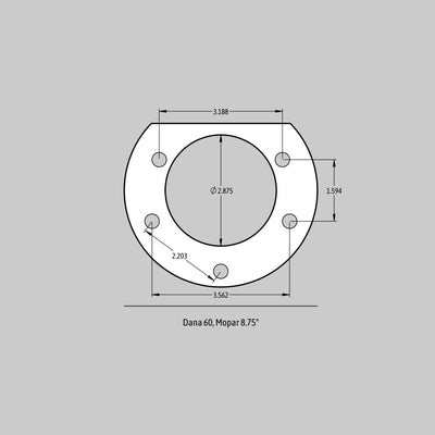 14in. Extreme+ Rear Brake Kit, Black, SDZ<br>Dana 60, Mopar 8-3/4 Car Housing Ends