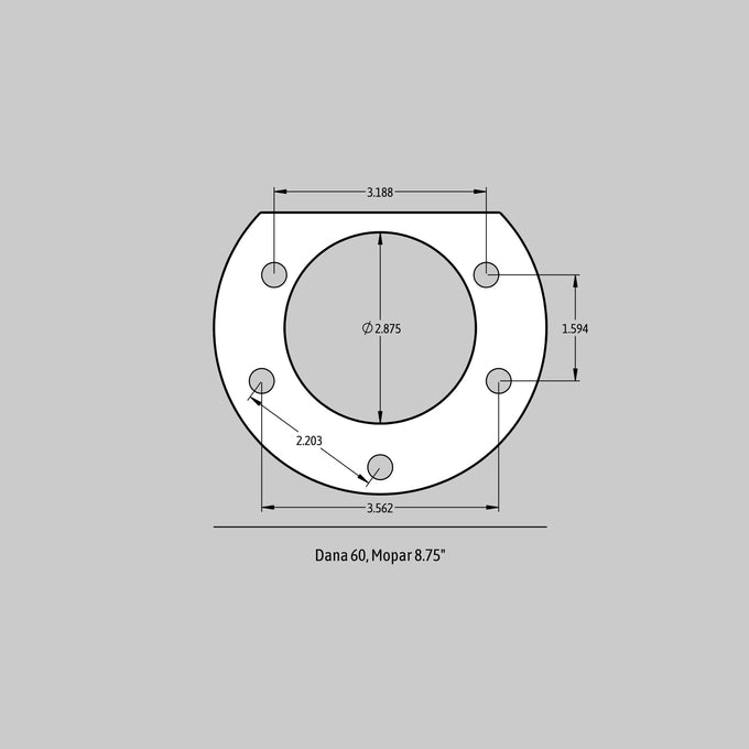 14in. Extreme+ Rear Brake Kit, Black, SDZ<br>Dana 60, Mopar 8-3/4 Car Housing Ends
