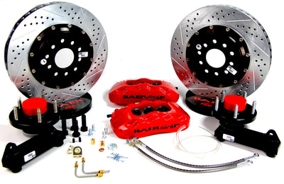 14in. Pro+ Front Brake Kit, Silver, SDZ, Std. Studs<br>65-69 Ford Mustang, Fairlane, Falcon, Cougar