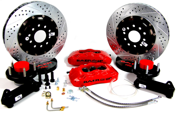 14in. Pro+ Front Brake Kit, Silver, SDZ, Std. Studs<br>65-69 Ford Mustang, Fairlane, Falcon, Cougar