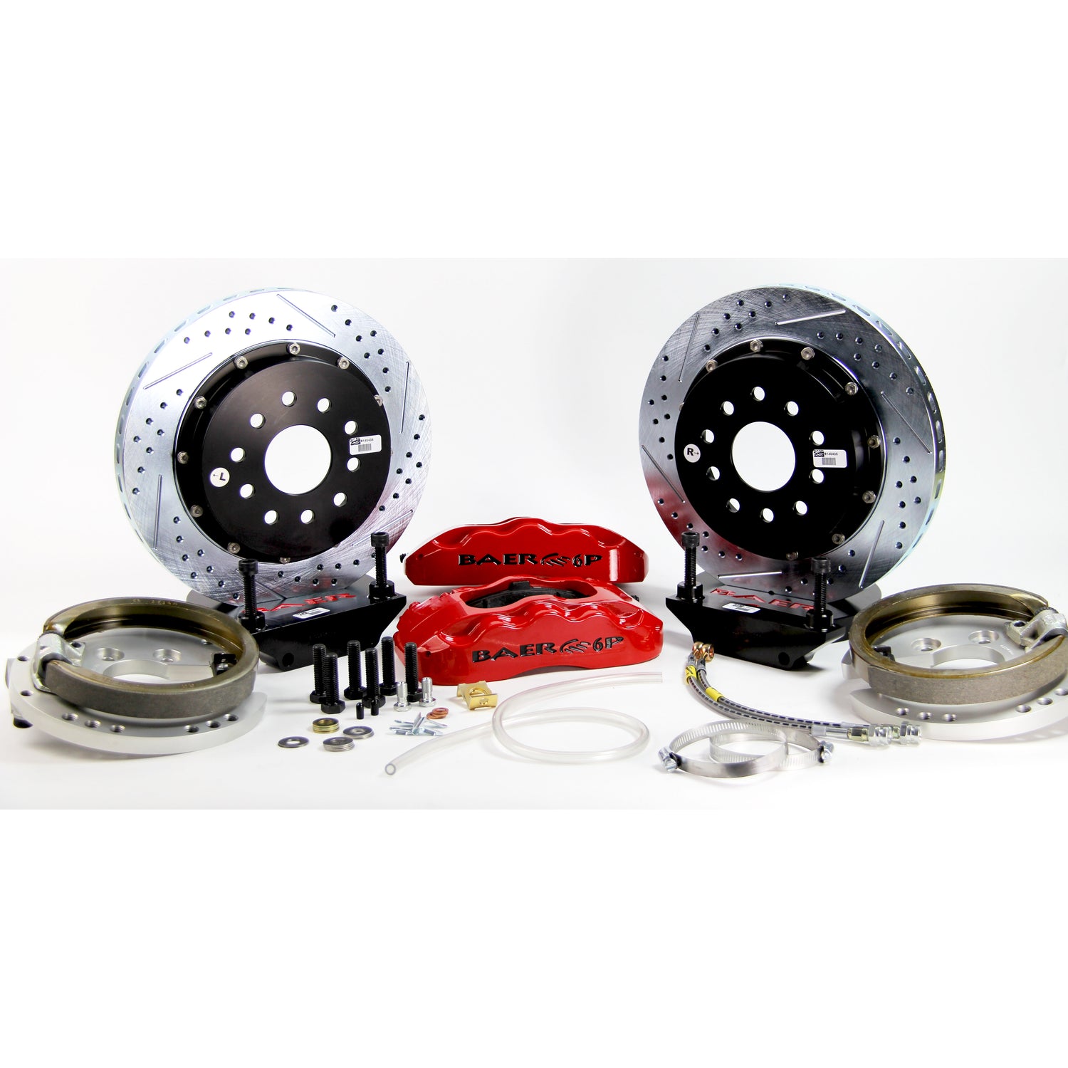 14in. Pro+ Rear Brake Kit, Silver, SDZ<br>94-04 Ford Mustang SN95 8.8 Solid Axle
