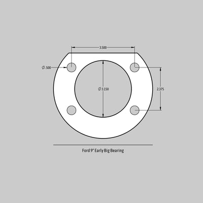 11in. SS4+ Rear Brake Kit, Silver, SDZ<br>Ford 9in Early Big Bearing, 5x4.5/4.75 BC