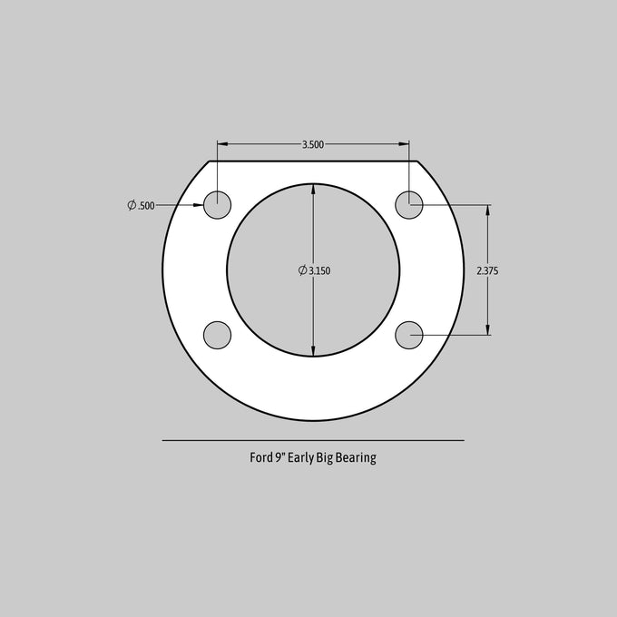 11in. SS4+ Rear Brake Kit, Silver, SDZ<br>Ford 9in Early Big Bearing, 5x4.5/4.75 BC