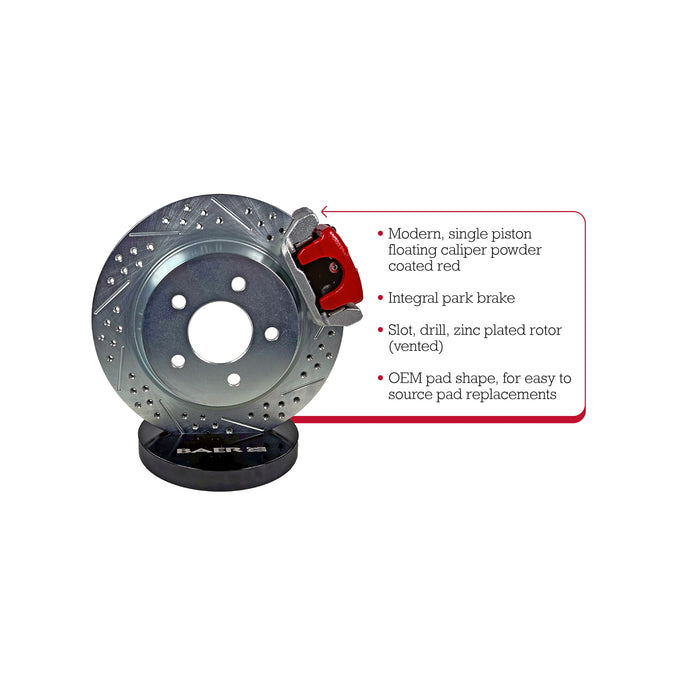 11.65in. Classic Series Rear Brake Kit<br>Ford 8/9in Small Bearing, Non-Staggered