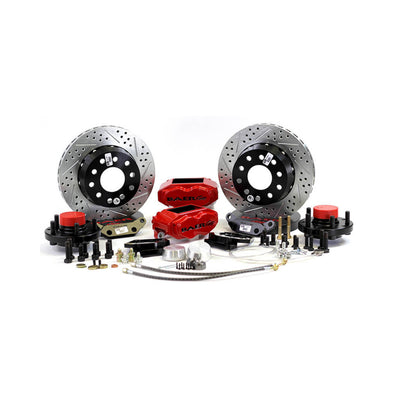11in. SS4+ Front Brake Kit, Fire Red, SDZ, Std. Studs<br>64-72 GM A-Body, 67-69 F-Body