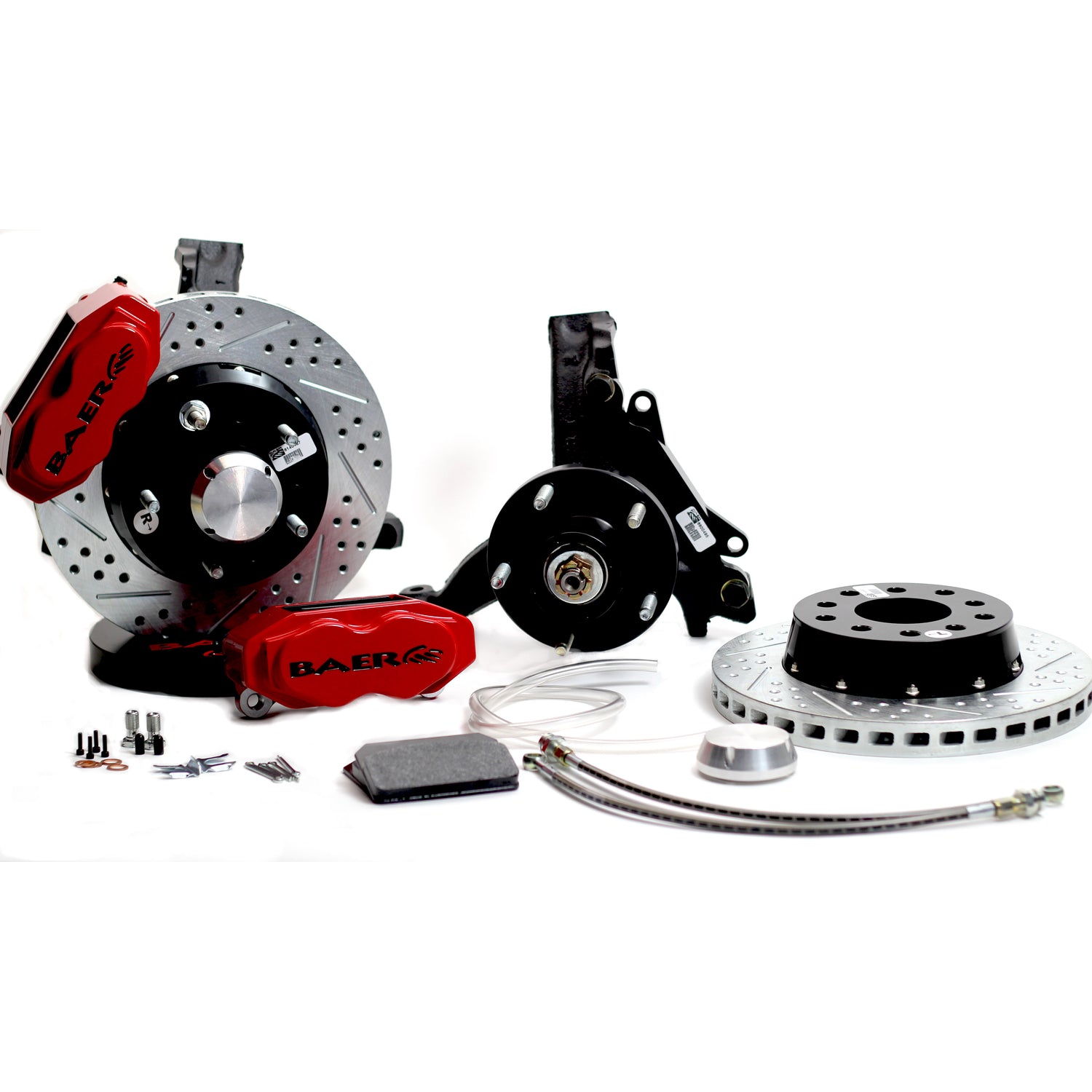 11in. SS4+ Front Brake Kit, Fire Red, SDZ, Std. Studs<br>73-77 GM A-Body, 70-81 F-Body