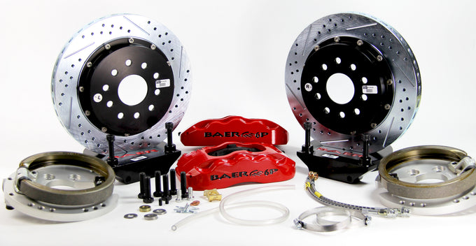 13in. Pro+ Rear Brake Kit, Silver, SDZ<br>82-92 GM F-Body Saginaw 10 Bolt Drum