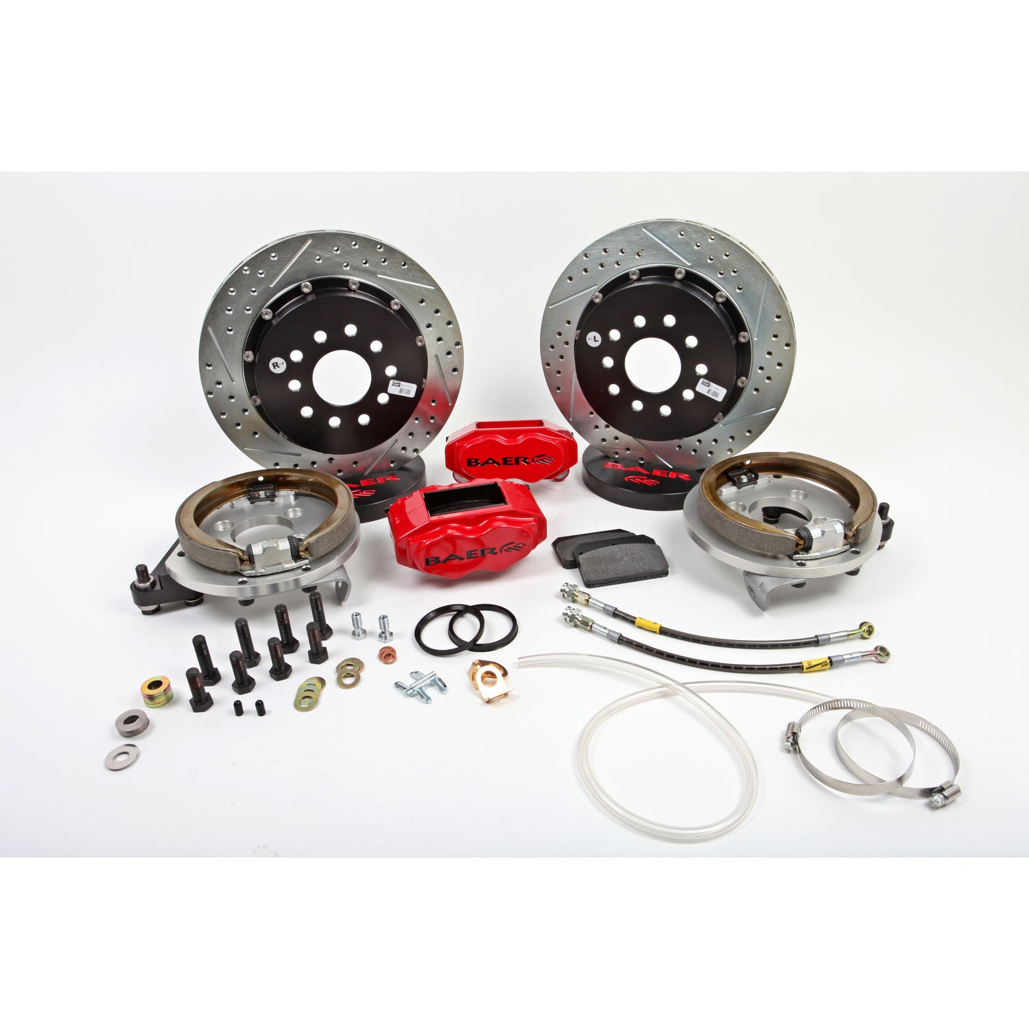 13in. SS4+ Rear Brake Kit, Hugger Orange, SDZ<br>64-77 GM A-Body Small Pattern 10/12 Bolt