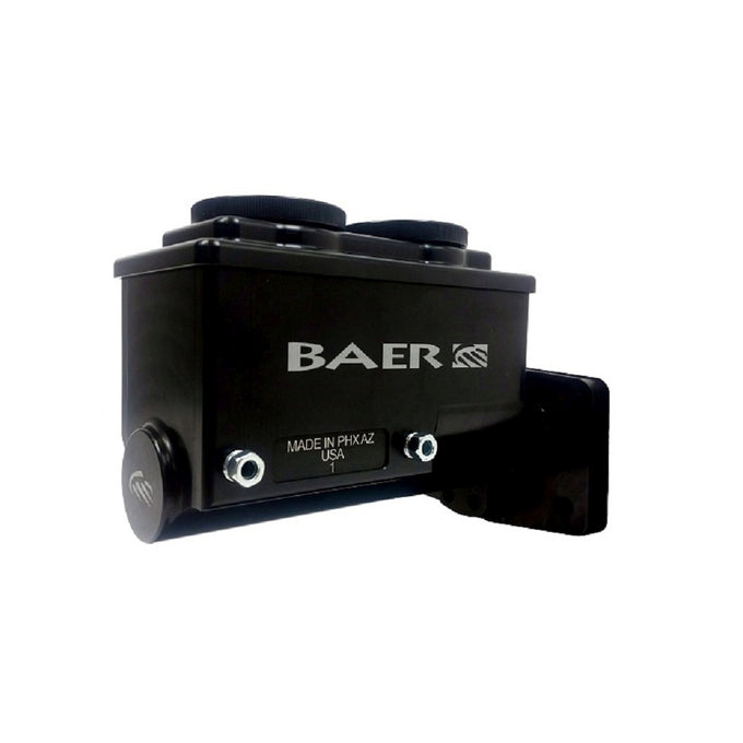 4-Bolt Mopar Master Cyl, Black, 1in bore, Left port<br>Baer Remaster 1.000in Bore, Left, Black
