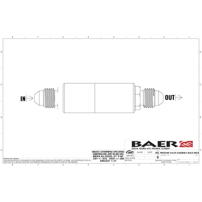 Pressure Residual Valve - 10LB, -3AN Fittings<br>Billet Aluminum, Black Anodized Finish