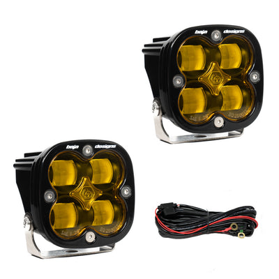 Squadron SAE LED Auxiliary Light Pod Pair <br> Length 3.07in X Depth 2.77in X Height 3.07in