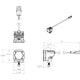 LED Light Pods S1 Wide Cornering White Single <br> Length 2.1in X Depth 2.1in X Height 2.1in