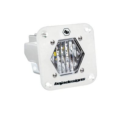 S1 Flush Mount Wide Cornering LED White <br> Length 2.1in X Depth 2.1in X Height 2.1in