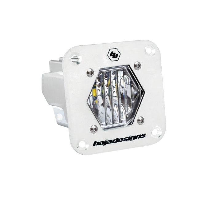S1 Flush Mount Wide Cornering LED White <br> Length 2.1in X Depth 2.1in X Height 2.1in