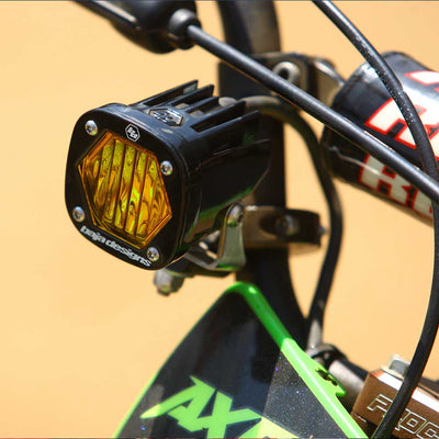 S1 Wide Cornering Electric Start Pit Bike LED Light <br> Length 2.1in X Depth 2.1in X Height 2.1in