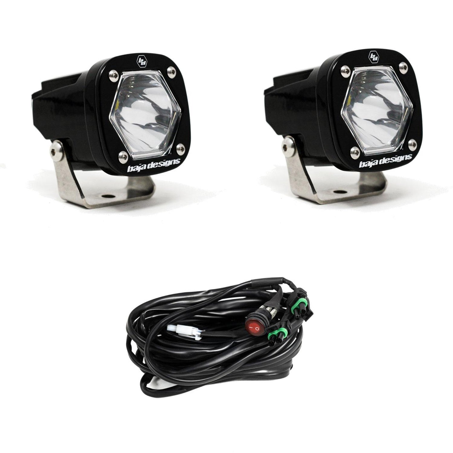 S1 Spot LED Light w/ Mounting Bracket Pair <br> Length 2.1in X Depth 2.1in X Height 2.1in