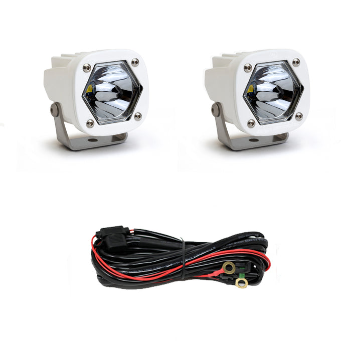 LED Light Pods SI Spot White Pair <br> Length 2.1in X Depth 2.1in X Height 2.1in