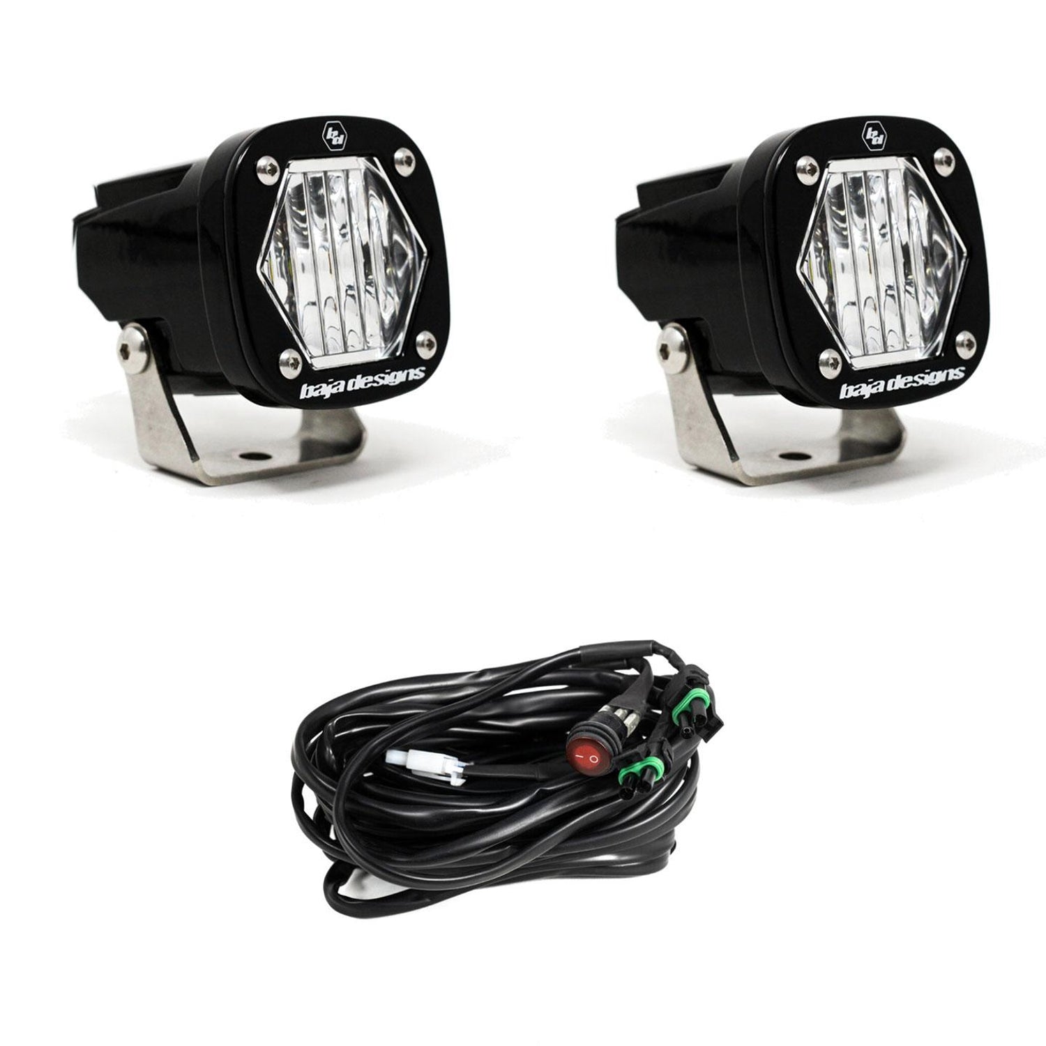 S1 Wide Cornering LED Light w/ Mounting Bracket <br> Length 2.1in X Depth 2.1in X Height 2.1in