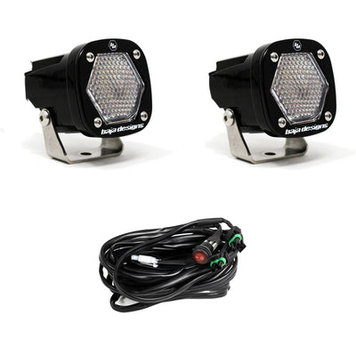 S1 Work/Scene LED Light w/ Mounting Bracket Pair <br> Length 2.1in X Depth 2.1in X Height 2.1in