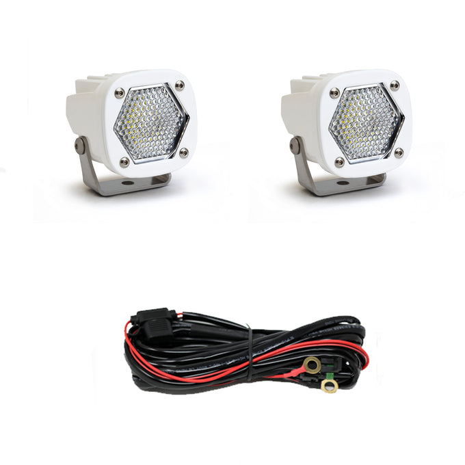 LED Light Pods S1 Work/Scene White Pair <br> Length 2.1in X Depth 2.1in X Height 2.1in