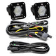 S1 Black Flush Mount LED Light Pod Reverse Kit <br> Length 2.1in X Depth 2.1in X Height 2.1in