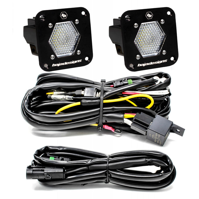 S1 Black Flush Mount LED Light Pod Reverse Kit <br> Length 2.1in X Depth 2.1in X Height 2.1in