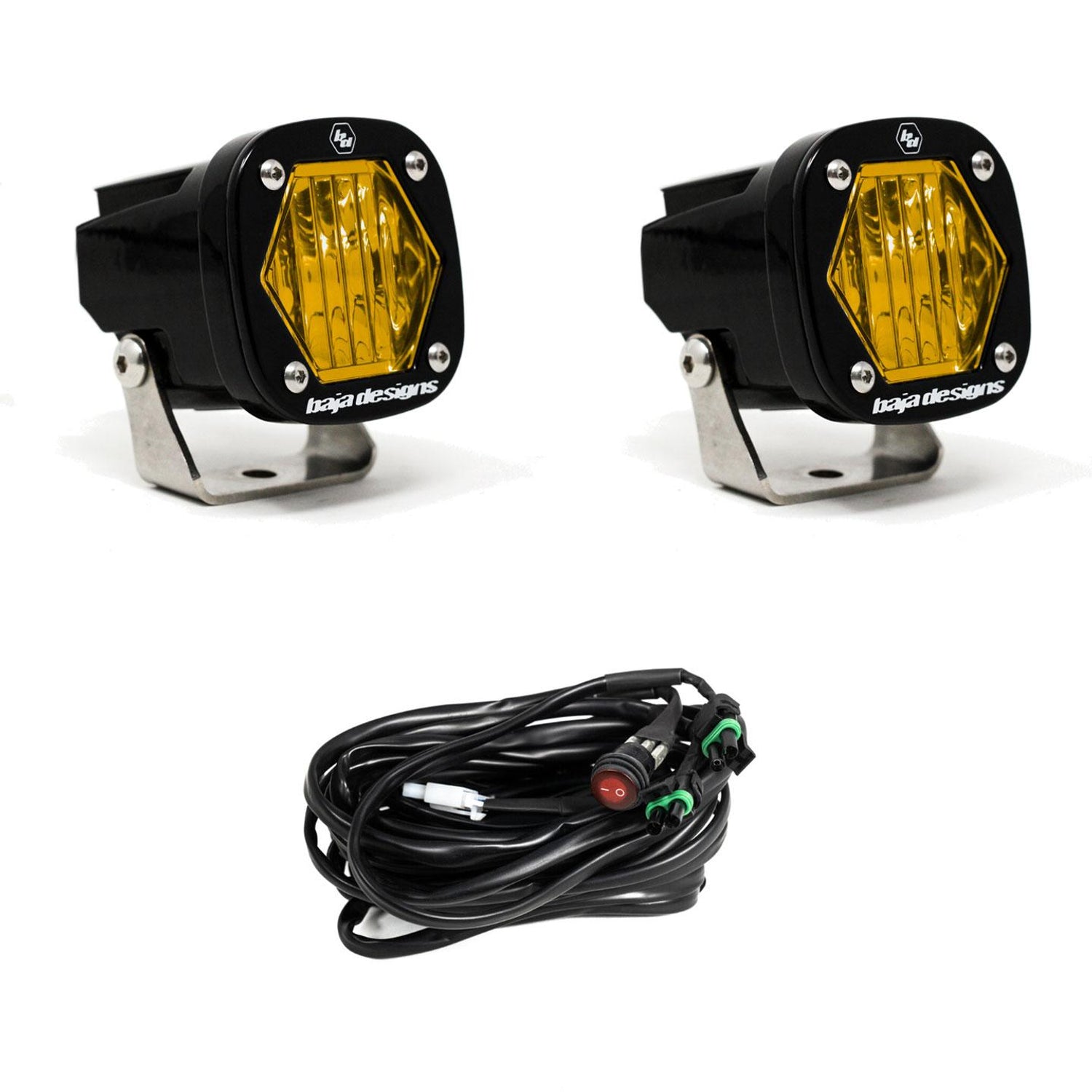 S1 Wide Cornering LED Light w/ Mounting Bracket <br> Length 2.1in X Depth 2.1in X Height 2.1in