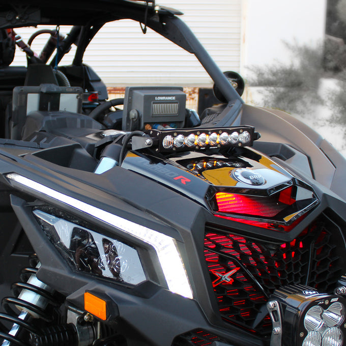 S8 10 Inch Shock Mount Light Bar Kit <br> 17-24 Can-Am Maverick X3 Turbo, Turbo R / RR