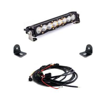 S8 10 Inch Hood Mount Light Bar Kit <br> 18-20 Polaris RZR XP Turbo S / 4 Turbo S