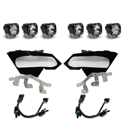 S1 Triple LED Headlight Kit <br> 17-24 Can-Am Maverick X3 Turbo, Turbo R / RR