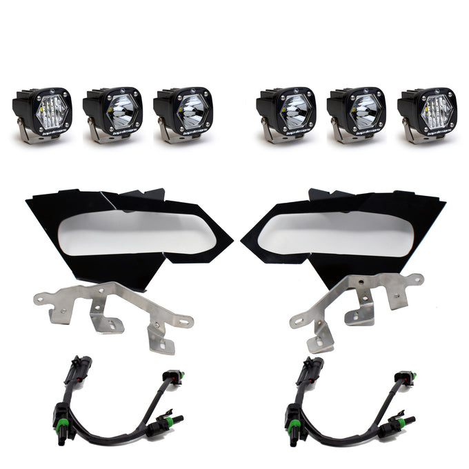 S1 Triple LED Headlight Kit <br> 17-24 Can-Am Maverick X3 Turbo, Turbo R / RR