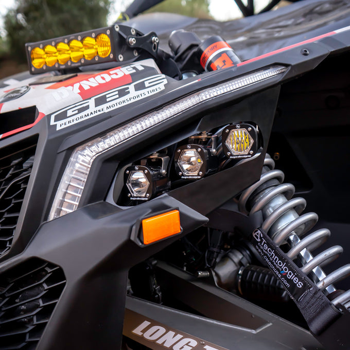 S1 Triple LED Headlight Kit <br> 17-24 Can-Am Maverick X3 Turbo, Turbo R / RR