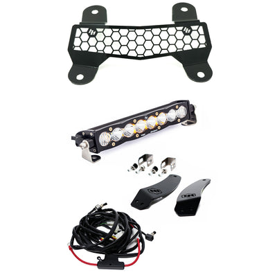 S8 10 Inch Grille Mount Light Bar Kit w/Facia <br> 18-20 Textron / Arctic Cat Wildcat XX LTD