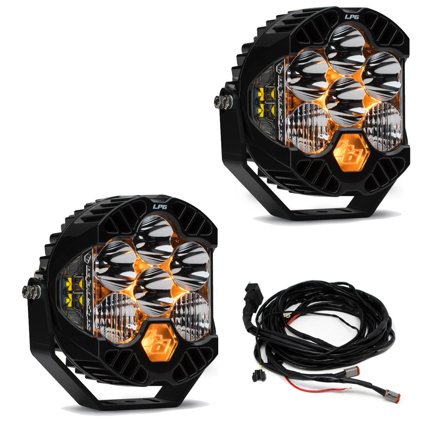 Steel Bumper LED Light Kit LP6 w/Upfitter <br> 18-25 Jeep Wrangler / Gladiator