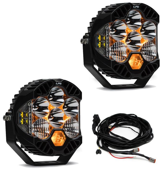 Steel Bumper LED Light Kit LP6 w/Upfitter <br> 18-25 Jeep Wrangler / Gladiator