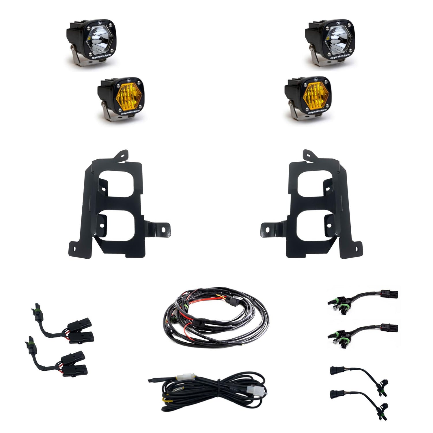 S1 Dual Fog Pocket Light Kit <br> 20-23 GMC Sierra 2500 3500 HD