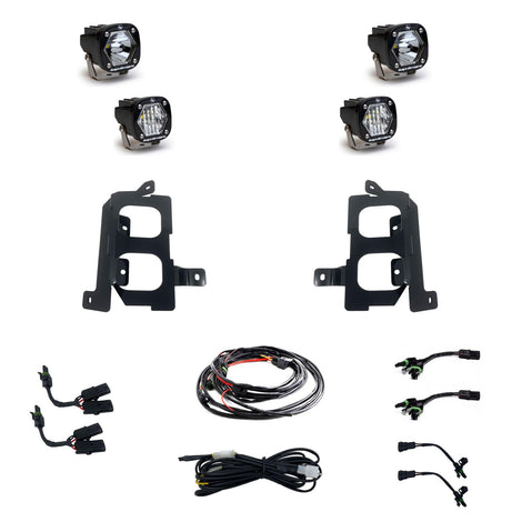 S1 Dual Fog Pocket Light Kit <br> 20-22 GMC Sierra 2500 3500 HD