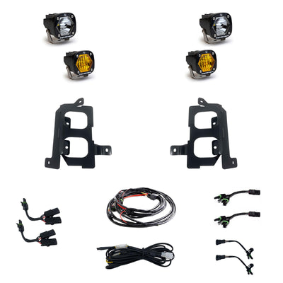 S1 Dual Fog Pocket Light Kit <br> 19-22 GMC Sierra 1500