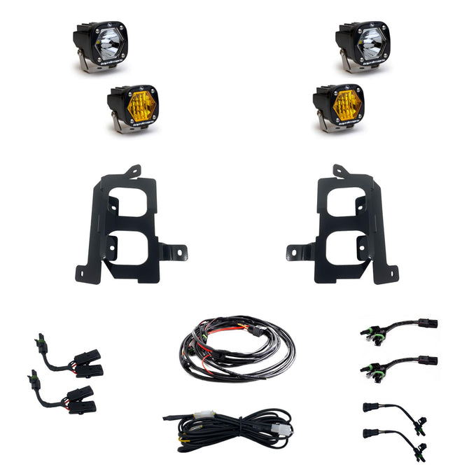 S1 Dual Fog Pocket Light Kit <br> 19-22 GMC Sierra 1500