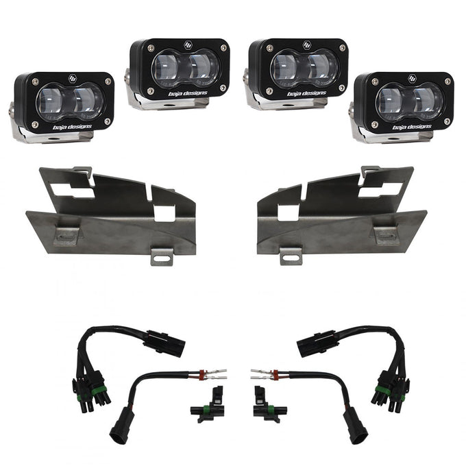 S2 SAE Dual Fog Pocket Light Kit <br> 19-24 Ram 1500